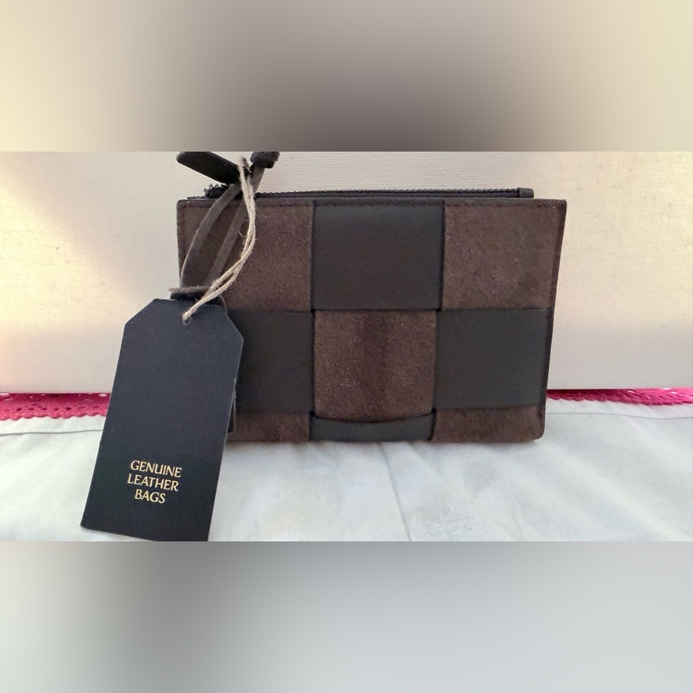 Genuine Leather Brown wallet unisex Bag - Picture 5 of 12